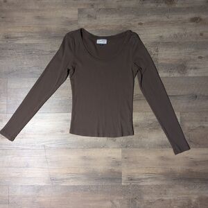 Universal Thread Chocolate Brown Long Sleeve Top